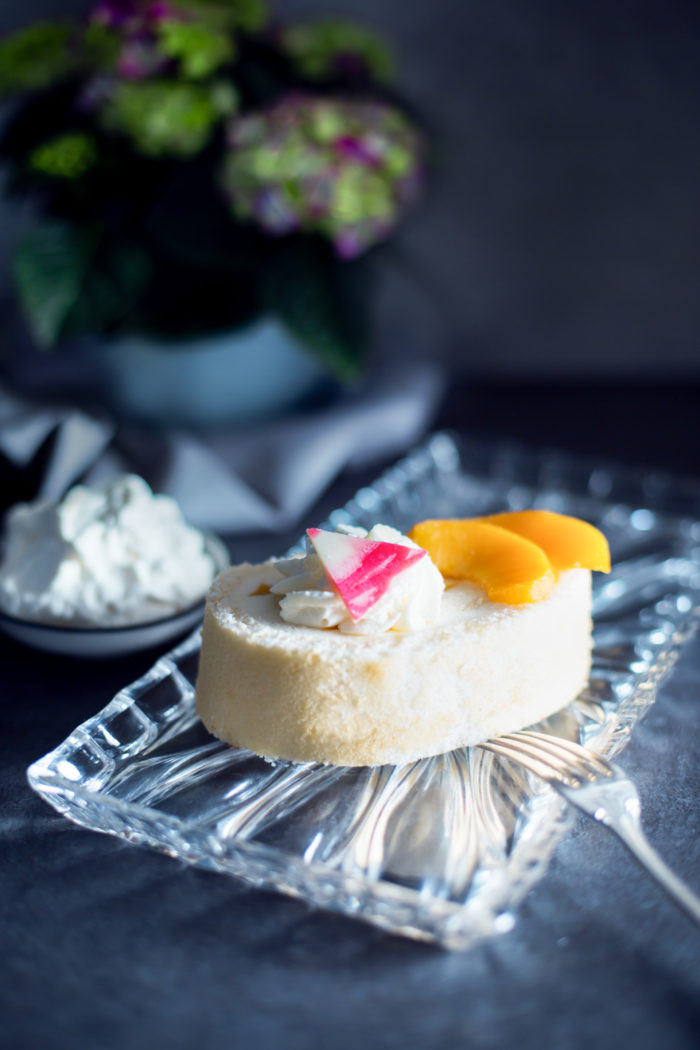 Sahneteil Pfirsich-Roulade